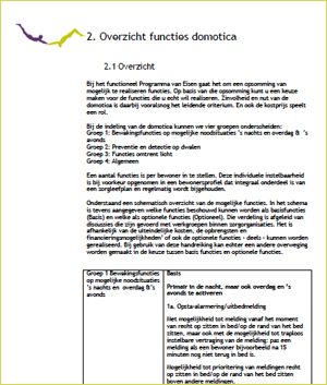 Functiewijzer Vilans Domotica in de dementiezorg